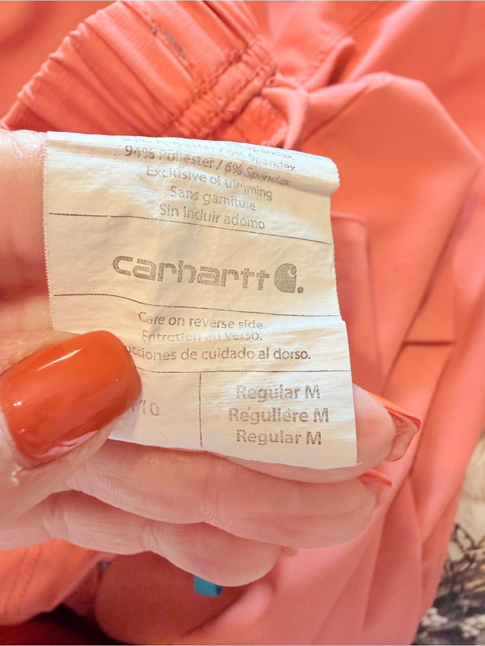 Carhartt Coral Pink Scrub Set with Teal Accents - Picture 11 of 12